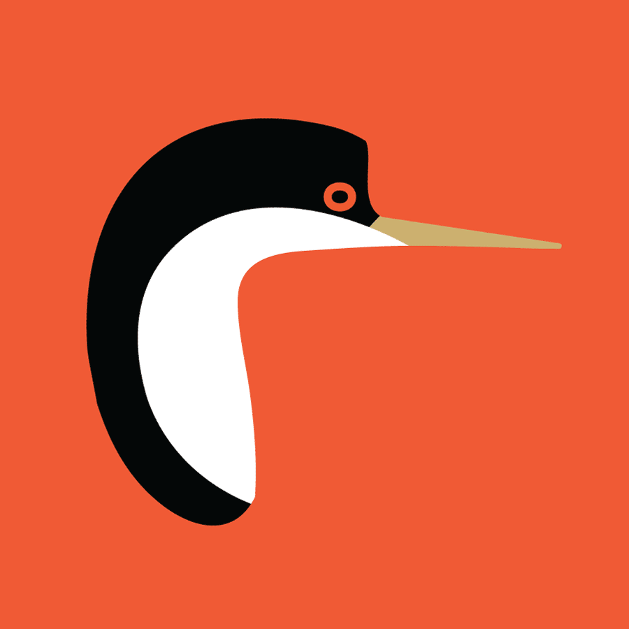 A simple illustration of a Western Grebe